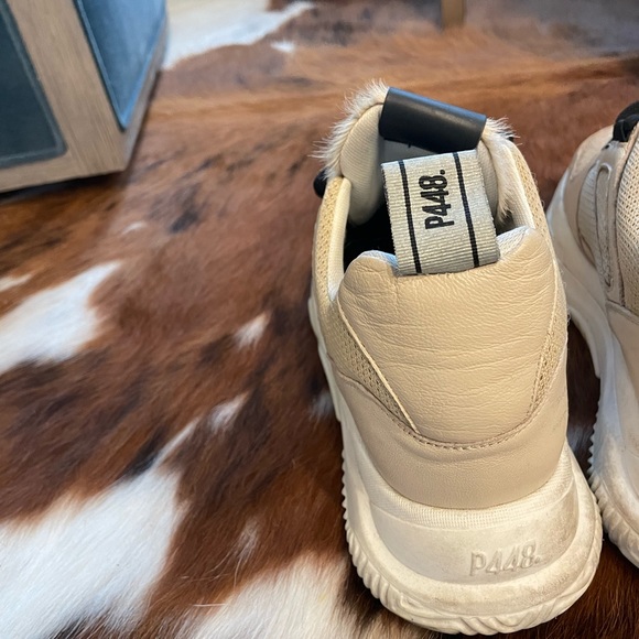 P448 cream fur tennis shoes sold out - Picture 5 of 6